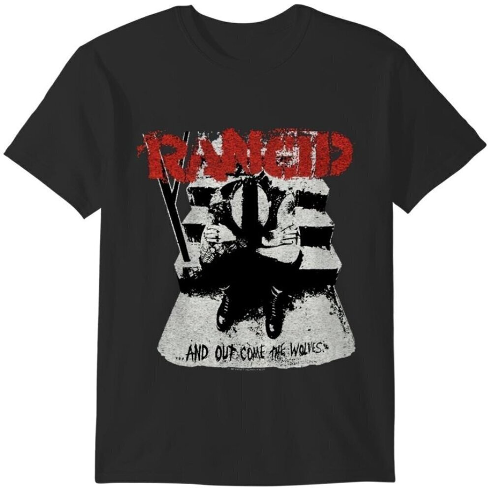Rancid And Out Come The Wolves Punk Rock Band Graphic T-Shirt Music Fan Collecto